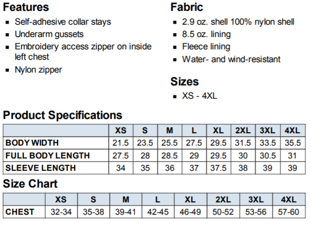 Lionfish ZooKeeper Hood Jacket Size